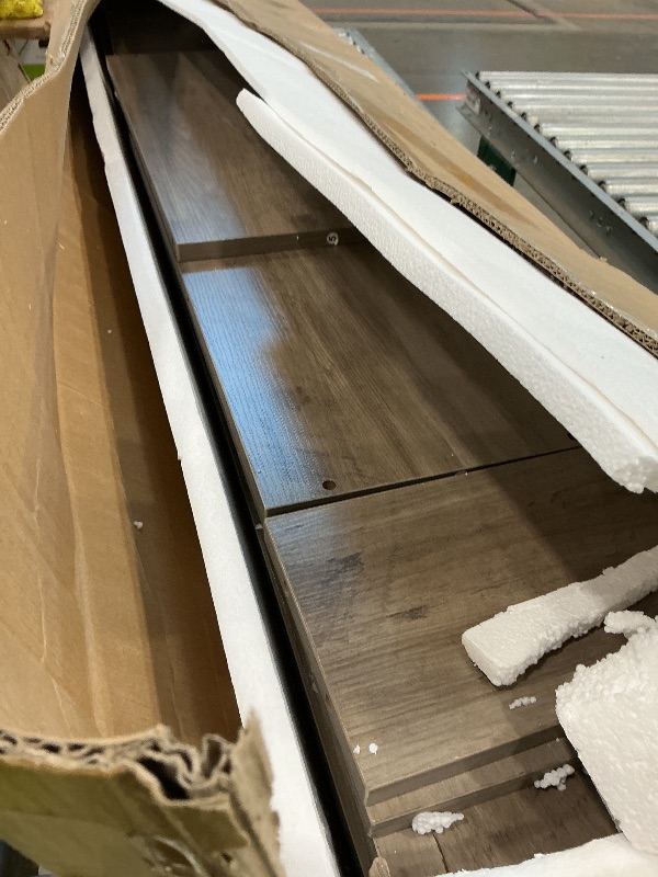 Photo 1 of *Missing Parts - Check clerk notes*
LITTLE TREE 63 Inches Long Console Table, 2-Tier Farmhouse Sofa Table Behind Couch, Large Narrow Entryway Table for Living Room, Wooden Hallway Foyer Table with Heavy Duty Base, Vintage Oak