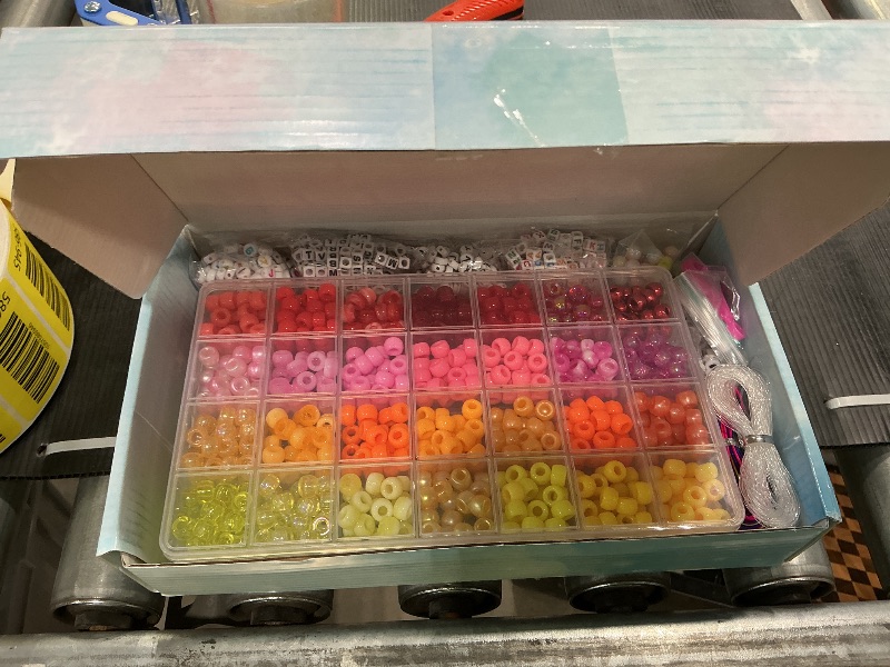 Photo 1 of 3080 Pcs Pony Beads for Bracelet Making Kit, 56 Colors 6x9mm Rainbow Kandi Beads, Friendship Kandi Bracelet Kit with 800 Pcs Colorful Alphabet Letters for Jewelry Making for DIY Crafts Gifts