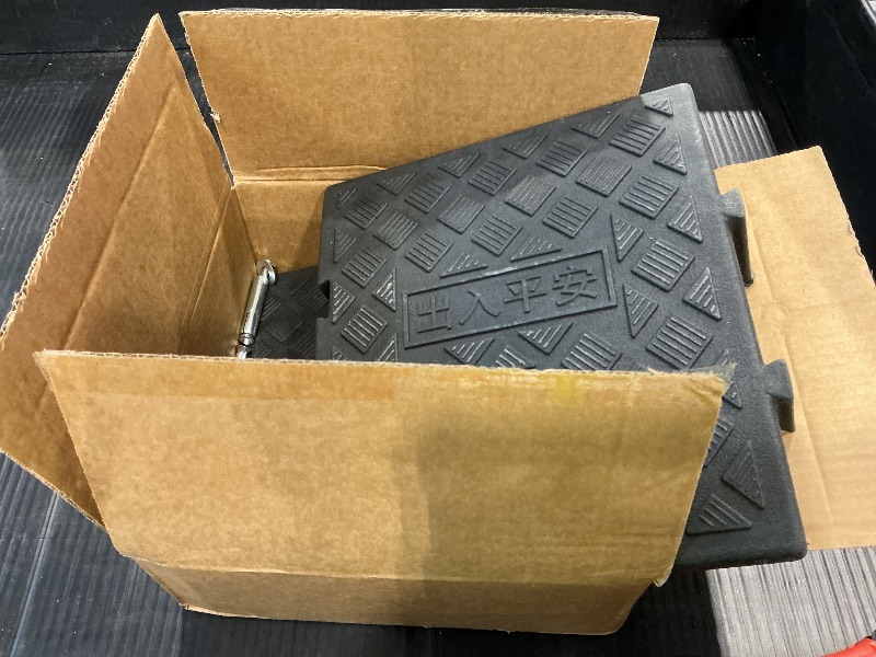 Photo 1 of 2Pack Curb Ramp Black Color with one Large Hose Hook, Portable Lightweight Heavy Duty Plastic Driveway Curb Ramps for Low Cars,Motorcycle Ramp,Curb Ramps (2.76 inch High)