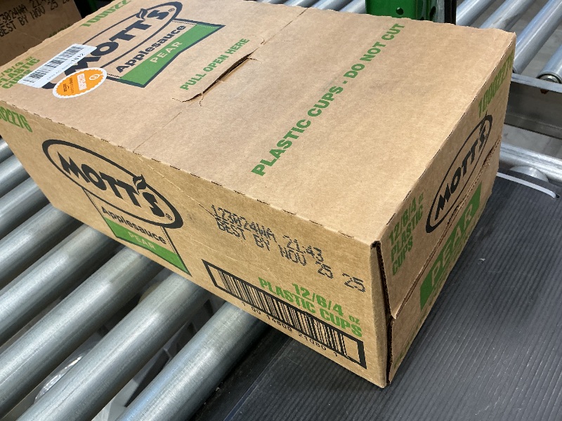 Photo 1 of *BEST BUY NOV 25, 2025*
Mott's Pear Applesauce, 4 Oz Cups, 72 Count (12 Packs Of 6), No Artificial Flavors, Good Source Of Vitamin C, Nutritious Option For The Whole Family