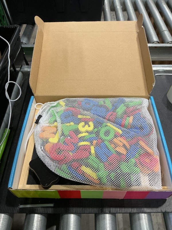 Photo 1 of GINMIC Magnetic Letters and Numbers with Magnet Board, Alphabet ABC Magnets, Learning & Educational Toys - Uppercase Lowercase Math Symbols with Magnetic Whiteboard Chalkboard for Toddlers Kids