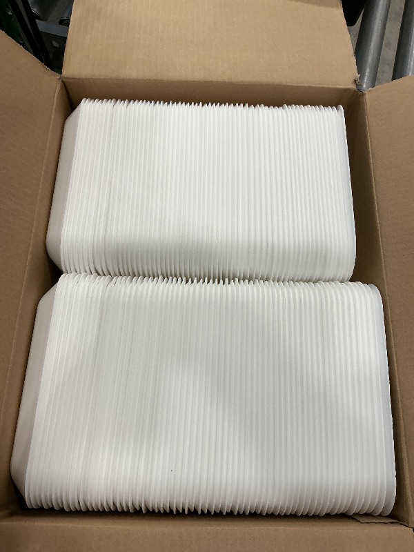 Photo 1 of 120pcs Foam Trays for DIY Craft, Atarvana Disposable Foam Meat Trays 7.87"×5.11" Rectangle Plates for School Food Printmaking