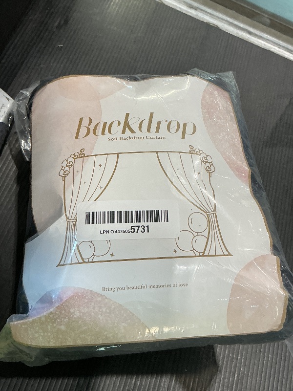 Photo 1 of 10x10ft Black Tulle Backdrop Curtain with Lights String for Parites, Sheer Backdrop Curtains for Wedding Baby Shower Birthday Party Photo Shoot Decorations