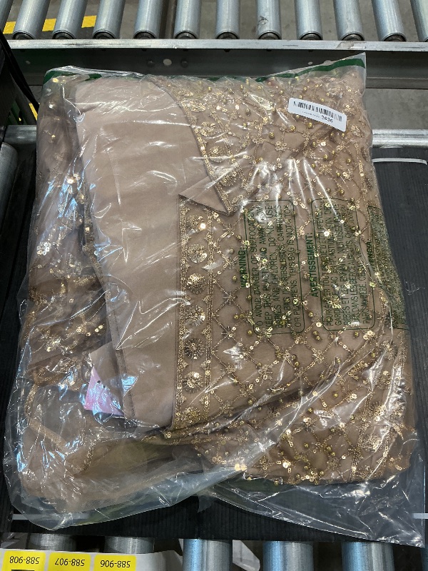 Photo 1 of ***CHECK CLERK NOTES*** TRENDMALLS Women's Net Embroidery Work Lehenga Choli With Dupatta (L144-New-Bridal-Latest-Wedding-Sequnce-Lehenga-Designer-Free)