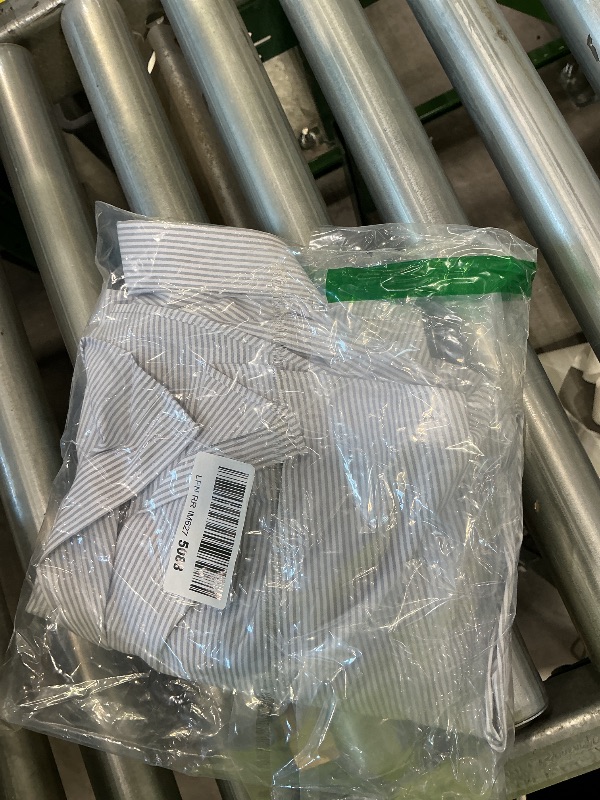 Photo 1 of *Minor Damaged - Check clerk notes*
Van Heusen mens Regular Fit Pinpoint Stripe Dress Shirt, Iced Grey, 17.5 Neck 34 -35 Sleeve X-Large US