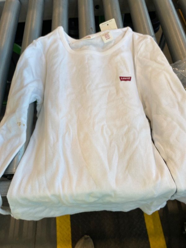 Photo 1 of **USED***Major Damaged*
Levi's Women's Hayes Long-Sleeve Tee, White, X-Small