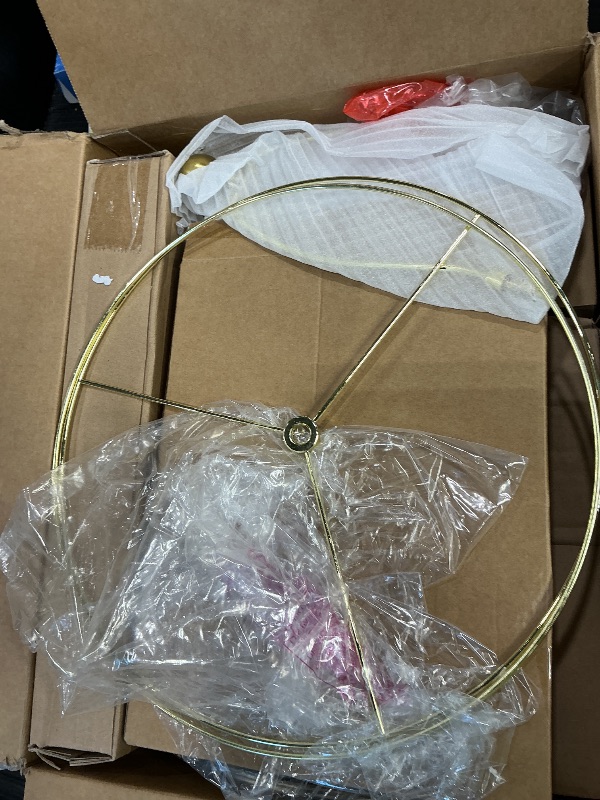 Photo 1 of ?Upgrade? Gold Floor Lamps for Living Room, 55"-67" Height Adjustable Modern Standing Lamp with Marble Base, Pull Chain Switch, 3-Way Dimmable Tall Pole Lamp for Bedroom Office Reading, Bulb Included