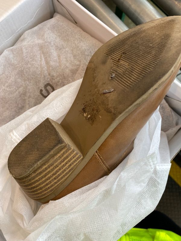 Photo 1 of *Minor Damaged*
DREAM PAIRS Women's Cowboy Boots Mid Calf Cowgirl Boots Embroidery Stitched Western Boots,Size 7.5,Light Brown-Pu,DWUMMB2419