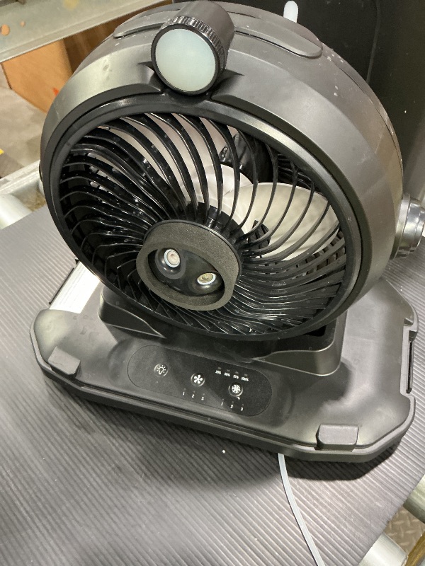 Photo 1 of 11L Bucket Portable Misting Fan with LED Light, 20000mAh (6.5/12h Working Rechargeable Camping Fan, 3 Strong Winds, 3 Large Spray Outlets,Cooling Mist Fans for Fishing/Travel/Garden Party/Tent