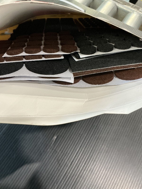 Photo 1 of 235 pcs Felt Furniture Pads Brown & Black X-Protector! Huge Quantity of Furniture Pads for Hardwood Floors – Your Ideal Wood Floor Protectors for Furniture. Protect Any Type of Hard Floor!