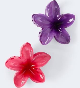 Photo 1 of 2 flower plastic hair clips