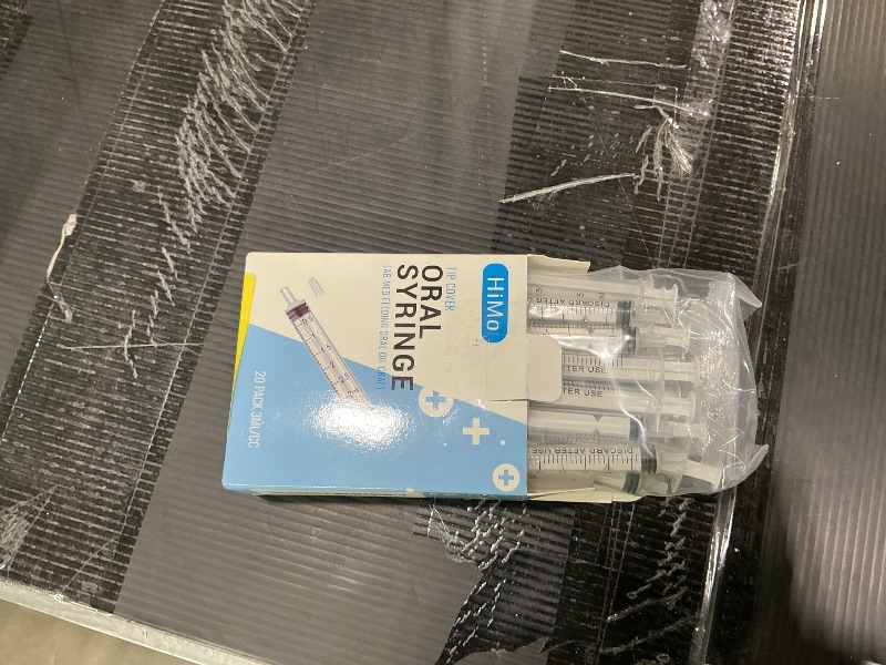 Photo 1 of 20 Pack 3mL Syringe with Tip Cap for Liquid, 3cc Plastic Syringes with Cover, Non-Sterile, No Needle