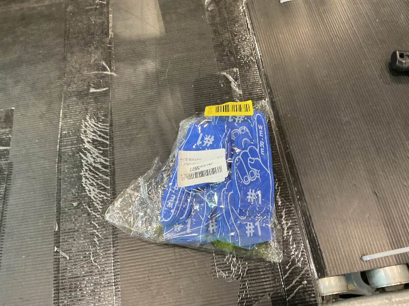 Photo 1 of 24 Pcs Mini Foam Fingers Baseball Party Favors We Are #1 Sports Foam Finger For Dodgers Fans Field Day Accessories Team Present Purple Party Decorations (Blue)