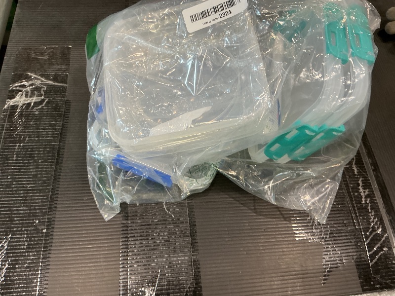 Photo 1 of 4 PCS Sandwich Containers - 100% Airtight & BPA-Free & Microwave & Dishwasher Safe Kitchen Storage Containers with Upgraded Snaps, 2 heightened Containers for Lunch Boxes and 2 normal version