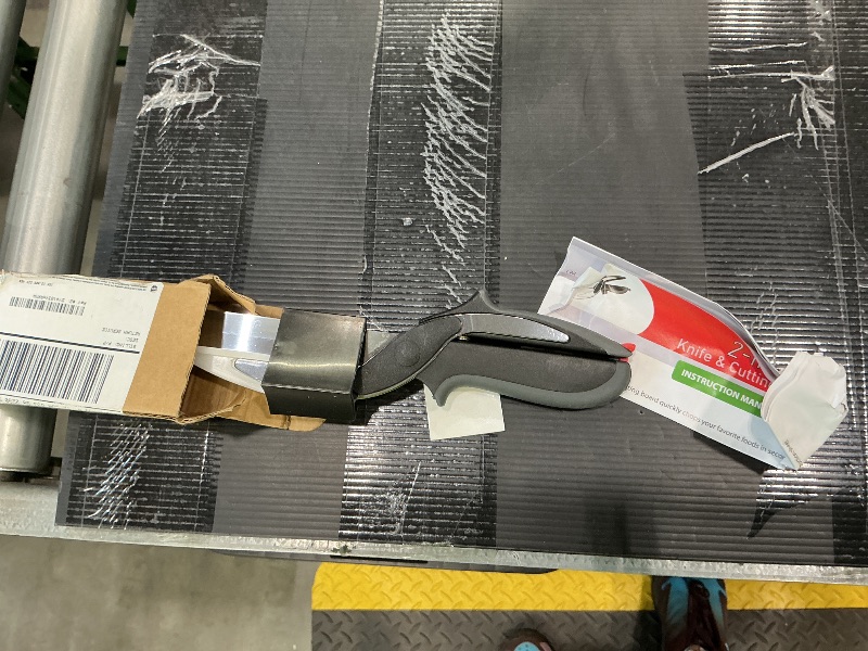 Photo 1 of 2 in 1 Kitchen Scissors for Food – Stainless Steel Blade & Plastic Cutting Board Scissors with Safety Lock | 9.6" Tomato Knife, Fruit & Vegetable Cutter – Easy-to-Use Kitchen Shears for Meat, Cheese