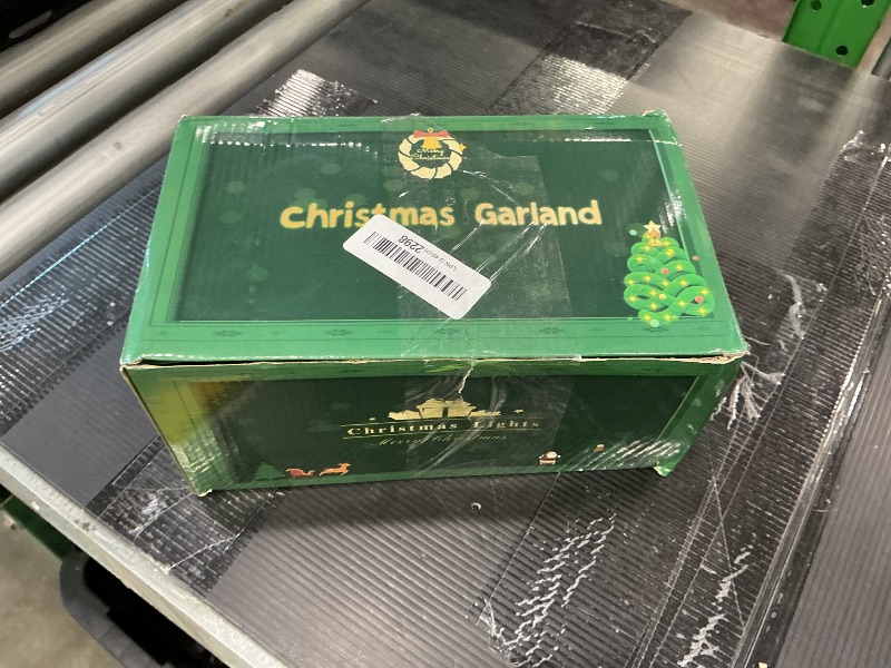 Photo 1 of 2 Pack Christmas Garland with Lights, Total 38 Feet 80 Led Battery Operated Pre-Lit Long Garland for Stairs Railing Fireplace Mantle Office Door Frame Decor Green Greenery Indoor Outdoor Decorations