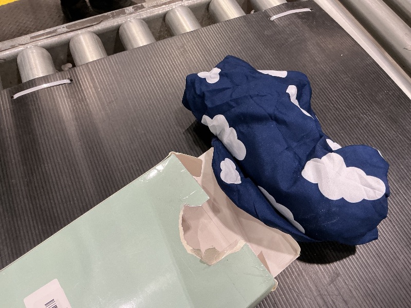 Photo 1 of 4-Pack Fitted Mini Crib Sheets for Boys and Girls - Breathable, Soft Microfiber Baby Sheets in Grey, Navy and White