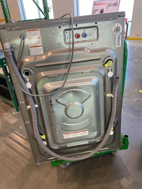 Photo 1 of *Minor Damaged - Check clerk notes*
Kenmore 4.5 cu. ft. Front Load Washer with Stain Removing Steam Treatment - Reduce Laundry Time with Accela Wash - LED - ENERGY STAR Certified - Metallic Silver