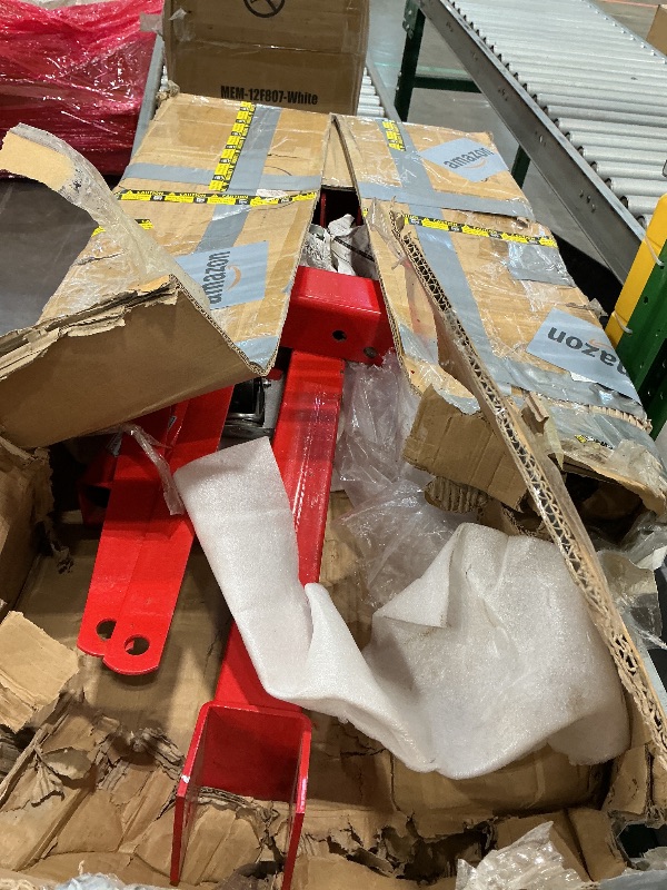 Photo 1 of 2 Ton Hydraulic Engine Hoist, 4400LBS Folding Cherry Picker Engine Hoist Lift, Heavy Duty Hydraulic Shop Crane with 6 Casters & Telescopic Boom for Lifting Motor, Garage, Workshop and Factory