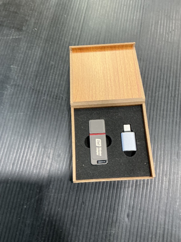 Photo 1 of 2-in-1 Wireless CarPlay Adapter Support Apple CarPlay & Android Auto, Mini Bluetooth USB A & USB C Dongle Convert Wired to Wireless Compatible with iPhone & Android