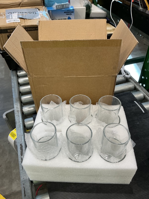 Photo 1 of [ 12 Pack ] Glass Cups with Glass Straws, 12oz Highball & Rock Drinking Glasses, Everyday Drinkware Glasses Set, Cute Tumbler Cup, Kitchen Glasses for Iced Coffee, Water, Beer, Cocktail, Whiskey Gift.