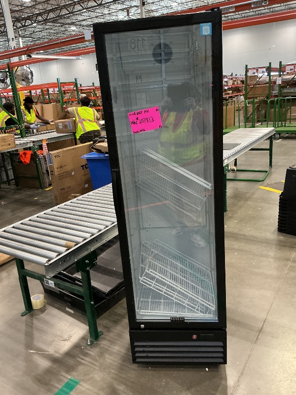 Photo 1 of **SELLLING FOR PARTS - See clerk notes**
BODEGACOOLER Commercial Beverage Refrigerator with Glass Door,12.5 Cu.Ft Display Merchandiser Drink Refrigerator,Upright Commercial Bar Fridge,Display Drink Cooler,Soft LED Light,Romovable Shelves
