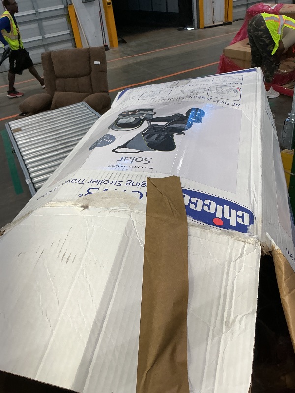 View 3 of *Missing parts/Dirty item* Chicco Activ3 Jogging Stroller Travel System, Includes Chicco KeyFit 30 Infant Car Seat with Base, Lightweight Aluminum Frame, Stroller and Car Seat Combo, Baby Travel Gear | Solar/Grey