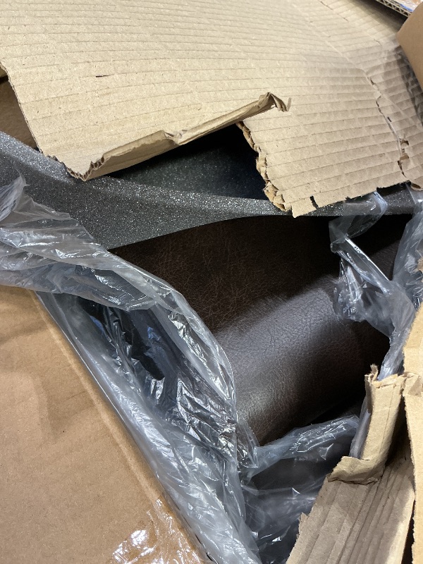 Photo 1 of *PARTIAL SET - Back & Arms*
COLAMY Swivel Rocking Recliner Glider Chair, Leather Reclining Rocker Chair with Footrest for Living Room, Nursery, Office, Bedroom, Wide Seat Cushion and Metal Base-Chocolate