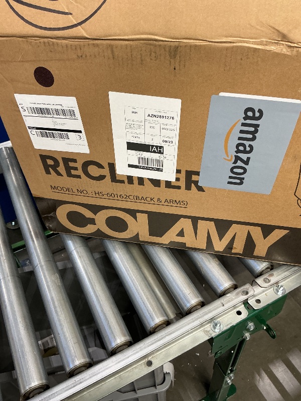 Photo 1 of *PARTIAL SET - Back & Arms*
COLAMY Swivel Rocking Recliner Glider Chair, Leather Reclining Rocker Chair with Footrest for Living Room, Nursery, Office, Bedroom, Wide Seat Cushion and Metal Base-Chocolate