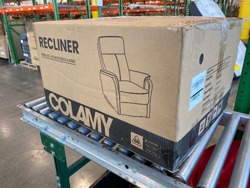 Photo 1 of *PARTIAL SET*
COLAMY Swivel Rocking Recliner Glider Chair, Leather Reclining Rocker Chair with Footrest for Living Room, Nursery, Office, Bedroom, Wide Seat Cushion and Metal Base-Chocolate