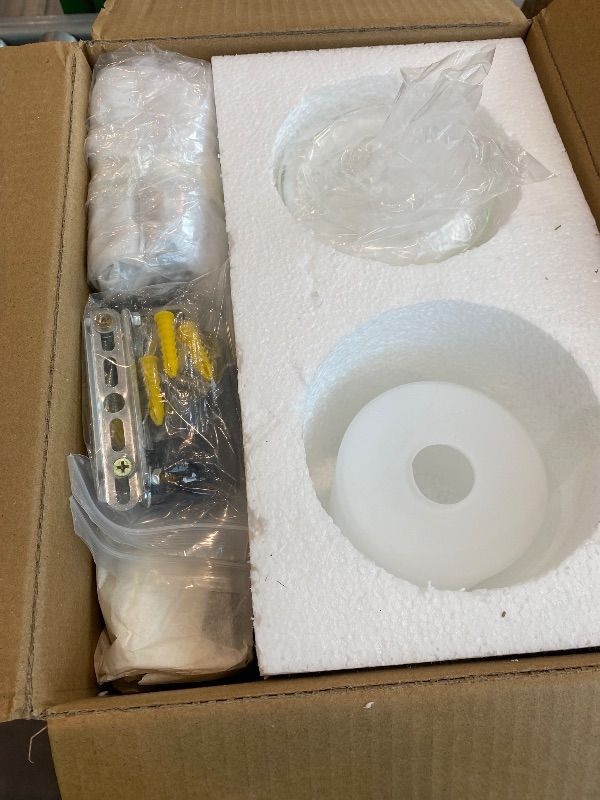Photo 1 of *Missing Parts*
Battery Operated Wall Sconce Set Of 2, 10000mAh Wireless Rechargeable Wall Sconce With Remote Control, RGB Dimmable Bathroom Light Fixtures With Double Clear Glass Shade For Mirror Bedroom Living Room