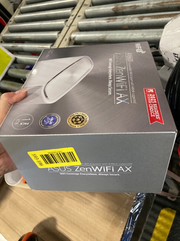 Photo 1 of ***LOOKS NEW***
ASUS ZenWiFi AX6600 Tri-Band Mesh WiFi 6 System (XT8 1PK) - Whole Home Coverage up to 2750 sq.ft & 4+ rooms, AiMesh, Included Lifetime Internet Security, Easy Setup, 3 SSID, Parental Control, White