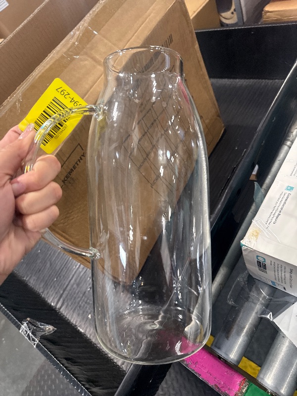 Photo 1 of ***SIMILAR PRODUCT// MISSING PART***
Glass Pitcher with Lid, Hot/Cold Water Jug, Juice and Iced Tea Beverage Carafe