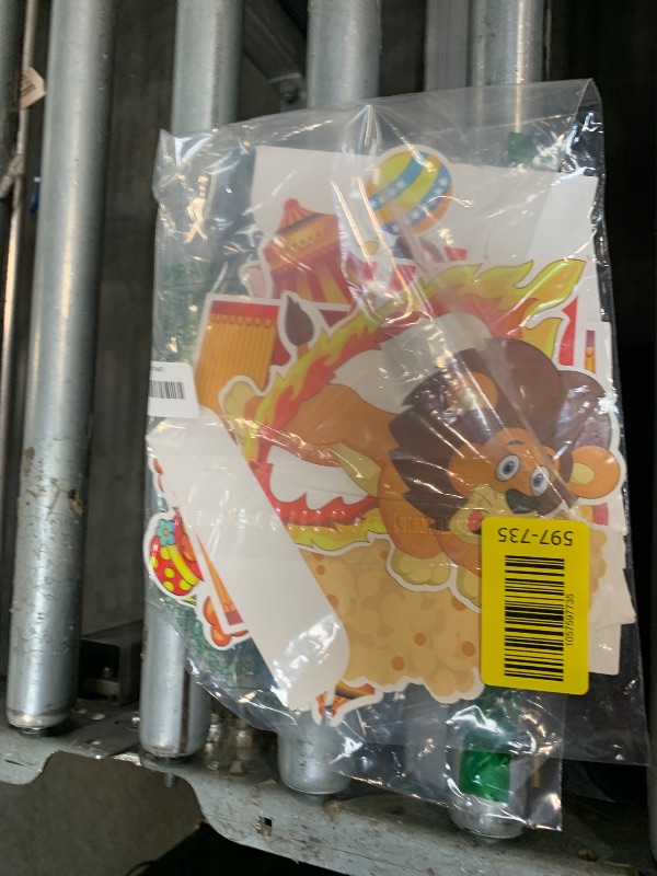 Photo 1 of 10 Pieces Carnival Party Decorations Circus Theme Party Decorations Carnival Centerpieces for Tables Cake Toppers Favors Supplies