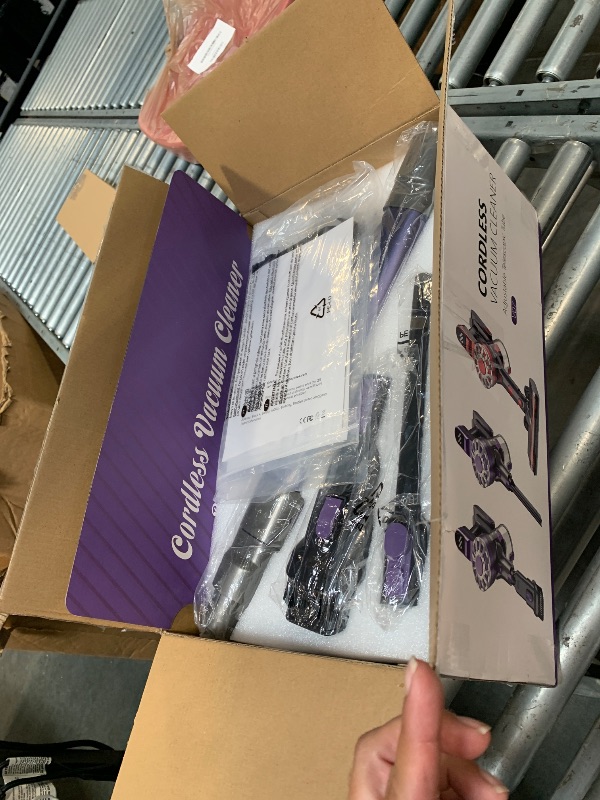 Photo 1 of ******NOT A STRONG SUCK*****Cordless Vacuum Cleaner,Vacuum Cleaners for Home with Super Suction,Lightweight Stick Vacuum with 35 Mins Runtime,Rechargeable Cordless Vacuum for Pet Hair, Hardwood Floors(Black Purple)