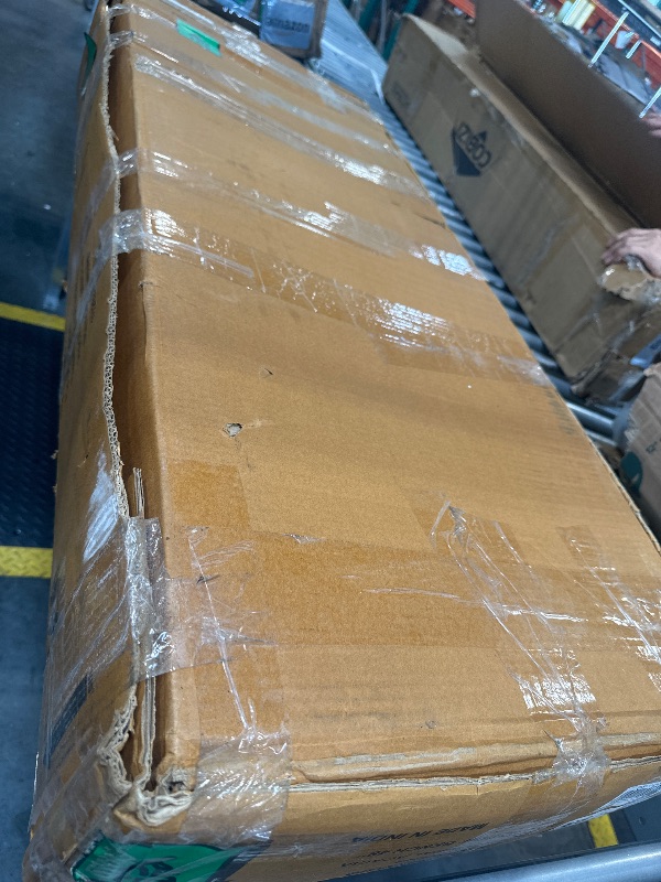 Photo 1 of **DAMAGE**Alaterre Furniture 48” Live Edge Dining Bench – Rustic Industrial Farmhouse Solid Acacia Wood with Metal Hairpin Legs – Ideal for Dining Room, Kitchen, or Entryway