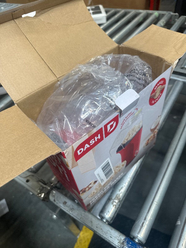 Photo 1 of ***UNTESTED****DASH Hot Air Popcorn Popper Maker with Measuring Cup to Portion Popping Corn Kernels + Melt Butter, 16 Cups - Red