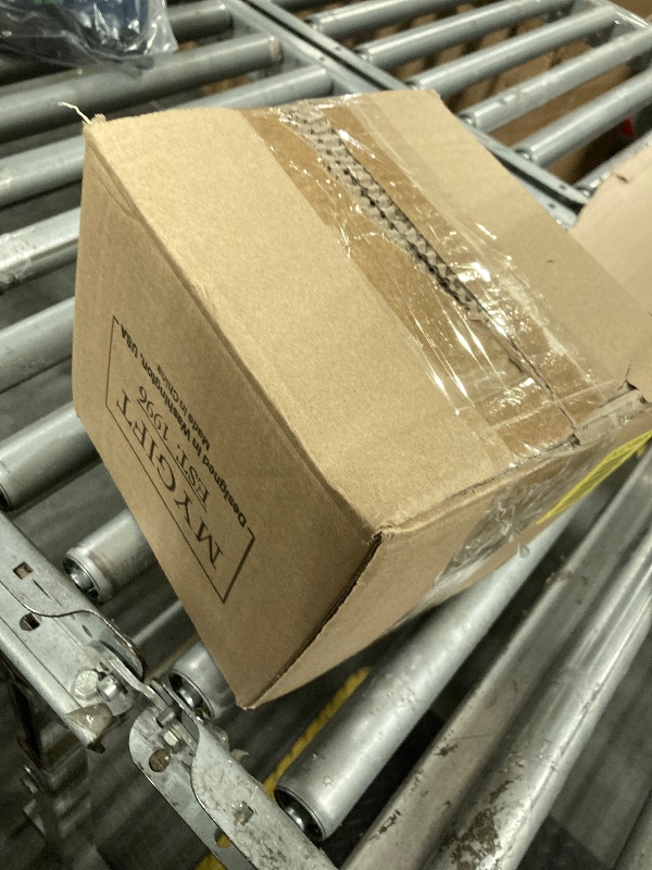 Photo 1 of **VERY USED**MyGift Wine Barrel Design Kitchen Utensil Crock, Vintage Rustic Burnt Wood Cooking Tool Holder