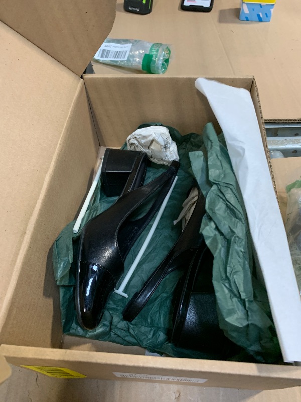 Photo 1 of ** SIMILAR TO IMAGE, LEATHER TIP**
Frank Mully Women's Slingback Heels Pointed Toe Work Pumps Comfortable Chunky Pumps Closed Toe Stylish Dressy Shoes PU Black, SIZE 6