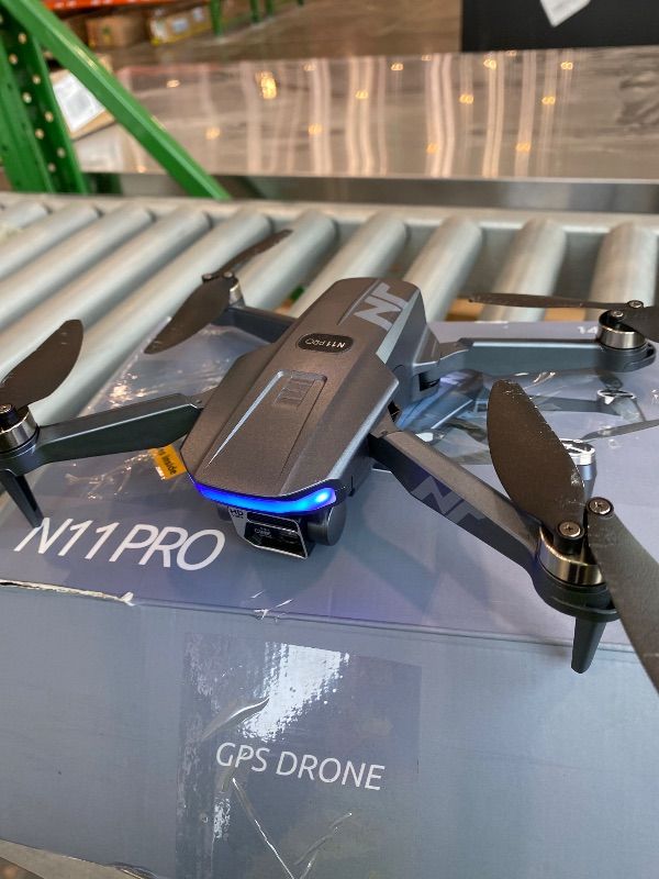 Photo 1 of *Minor Damaged* N11 PRO GPS Drone with Camera for Adults 4K UHD, 90 Min Long Flight Time, Long Control Range, Auto Return, Follow Me, Brushless Motor, 5G FPV RC Quadcopter for Beginners