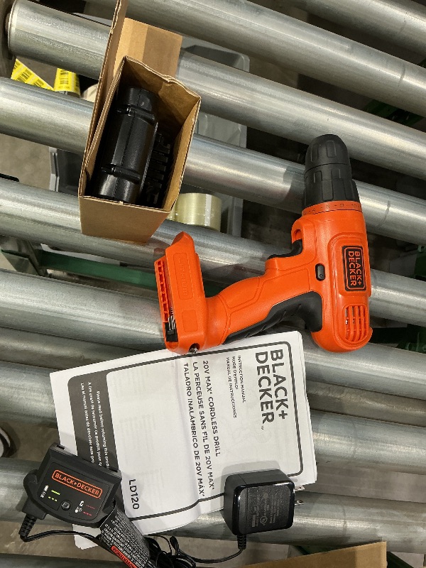 Photo 1 of *No electric screwdriver / screw bits* BLACK+DECKER 20V MAX POWERCONNECT Power Drill Cordless Drill Driver Electric Screwdriver with 30 Piece Bit Set and Drivers Kit, Battery and Charger Included (LD120VA)