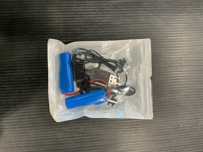 Photo 1 of 2 Pack 3.7V 500mAh Li-ion Rechargeable Batteries with Dual Protection and USB Charger Cables, SM-2P plug Design, Universally Compatible with Various Remote Control Cars Trucks, Stunts, and RC Toys