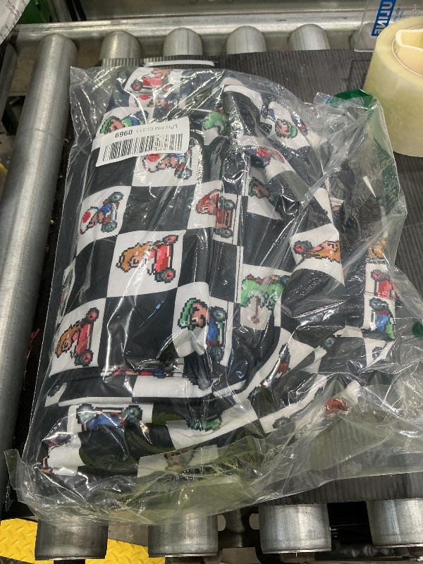 Photo 1 of *Minor Damaged - Check clerk notes*
Bioworld Super Nintendo Mario Kart 8-Bit Character Checkered Travel Laptop Backpack