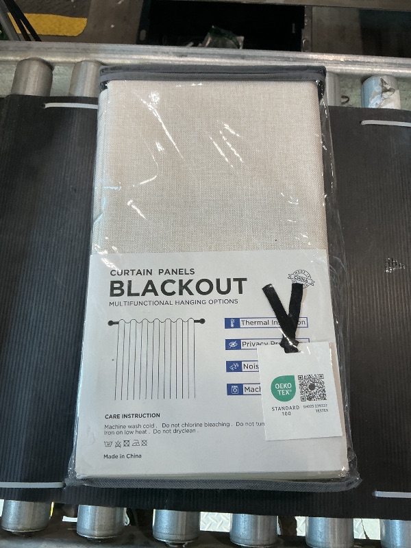Photo 1 of 100% Blackout Shield Linen Blackout Curtains for Bedroom 96 Inches Long, Back Tab/Rod Pocket Living Room Drapes, Thermal Insulated Blackout Curtains 2 Panels Set, 50" W x 96" L,Cream