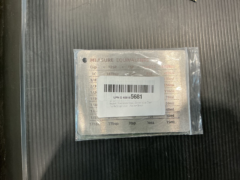 Photo 1 of 1 PC Kitchen Conversion Chart Magnet,Stainless Steel Conversion Chart for Refrigerator?White-Grey?