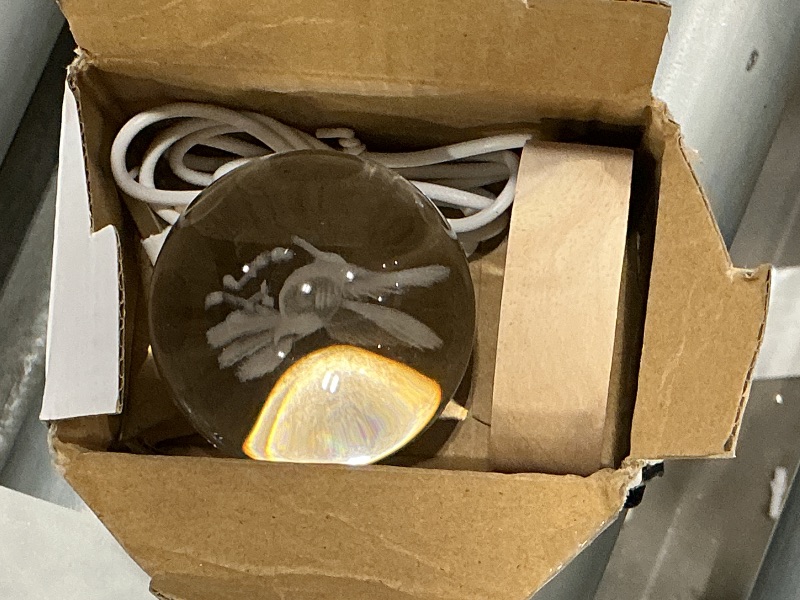 Photo 1 of 3D Hummingbird Crystal Ball 60mm - Hummingbird Figurine Glass Animal Decor for Room, Birthday, Lovers Keepsake Paperweight