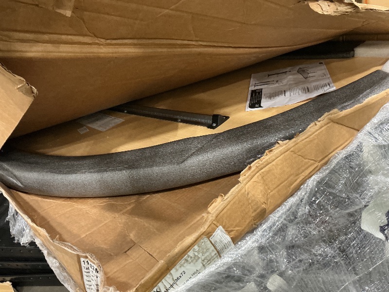 Photo 1 of **TOP ONLY***Factory Direct Partners 10080-MPBK Mobile Half Moon Activity School and Office Table (36" x 72"), Super Legs with Glides and Casters, Adjustable Height19-30" - Maple Top and Black Edge