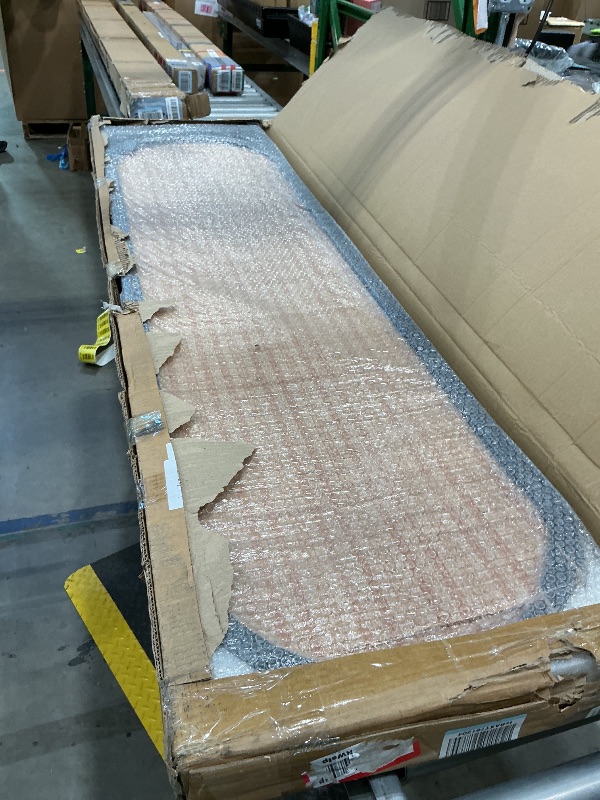 Photo 1 of ***MINOR DAMAGE*** Furnnylane 4 Panel Room Divider Screen and Folding Panel Divider in Arch Shape,Double Sided Bamboo Panel Screen for Room Separation,Brown,70.9" H x 70.9" W