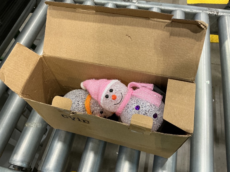 Photo 1 of *Missing Parts*
3-Pack Solar Snowman Pathway Lights for Yard, Park, Wedding - Outdoor Waterproof Decorative Snowman Lights