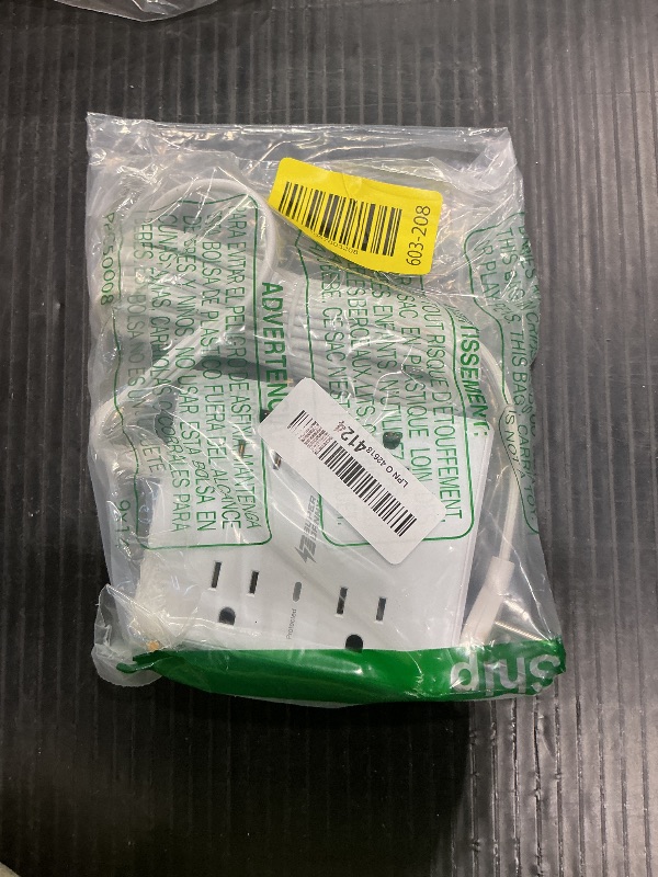 Photo 1 of 10Ft Extension Cord with Multiple Outlets, Flat Plug Surge Protector Power Strip 10 Ft Long Cord, 8 Outlets & 4 USB Ports (2 USB C), Desk Charging Station for Home Office, College Dorm Room Essentials